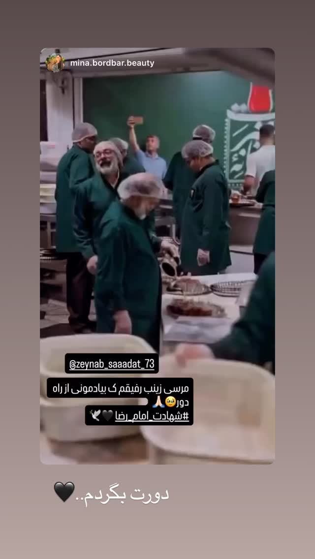  جدید ترین استوری اینستاگرام زینب سادات نوفرستی