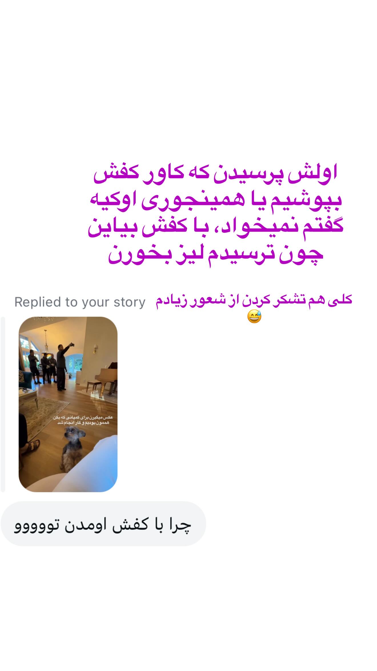  جدید ترین استوری اینستاگرام صدف مسائلی
