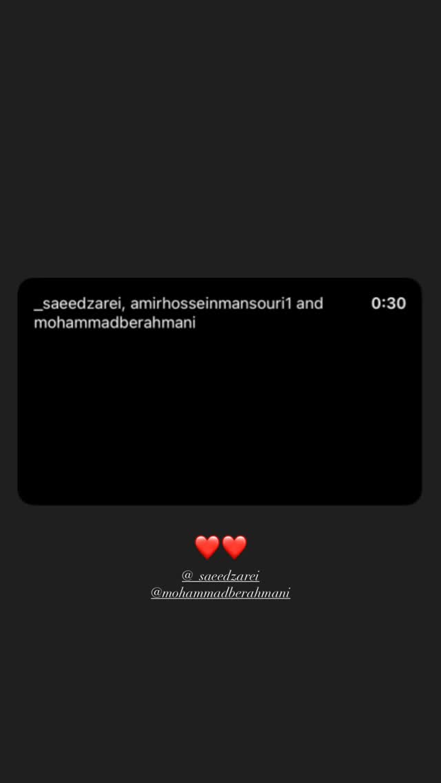  جدید ترین استوری اینستاگرام صادق بورقعی