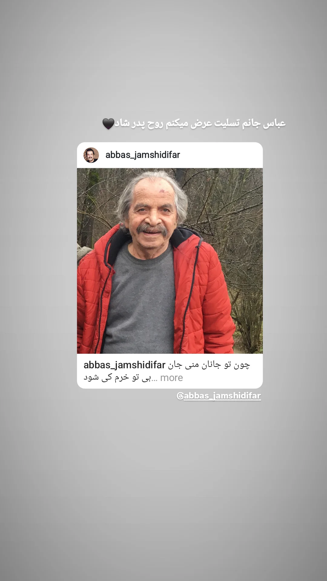  جدید ترین استوری اینستاگرام سعید بجنوردی