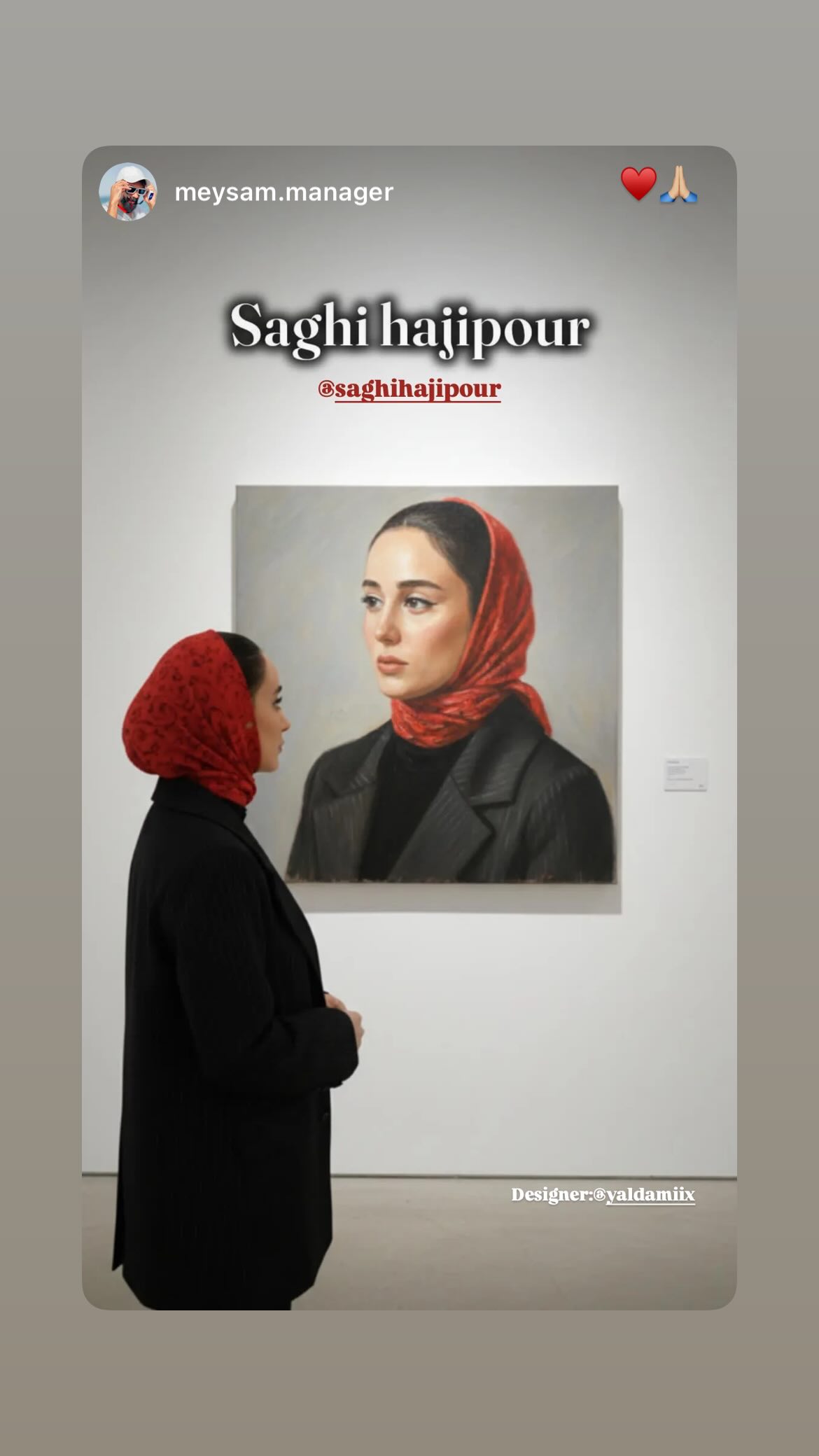  جدید ترین استوری اینستاگرام ساقی حاجی پور