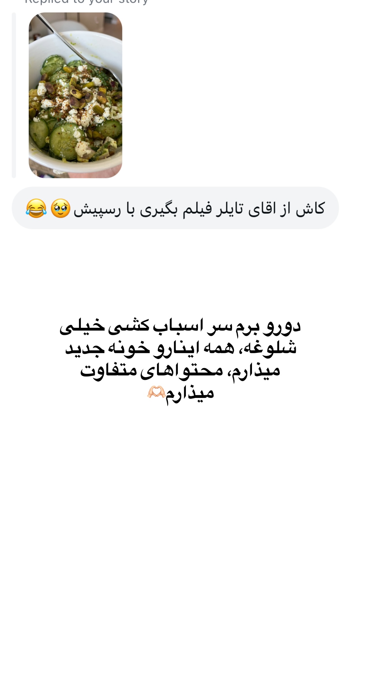  جدید ترین استوری اینستاگرام ثریا وحدتی نیا