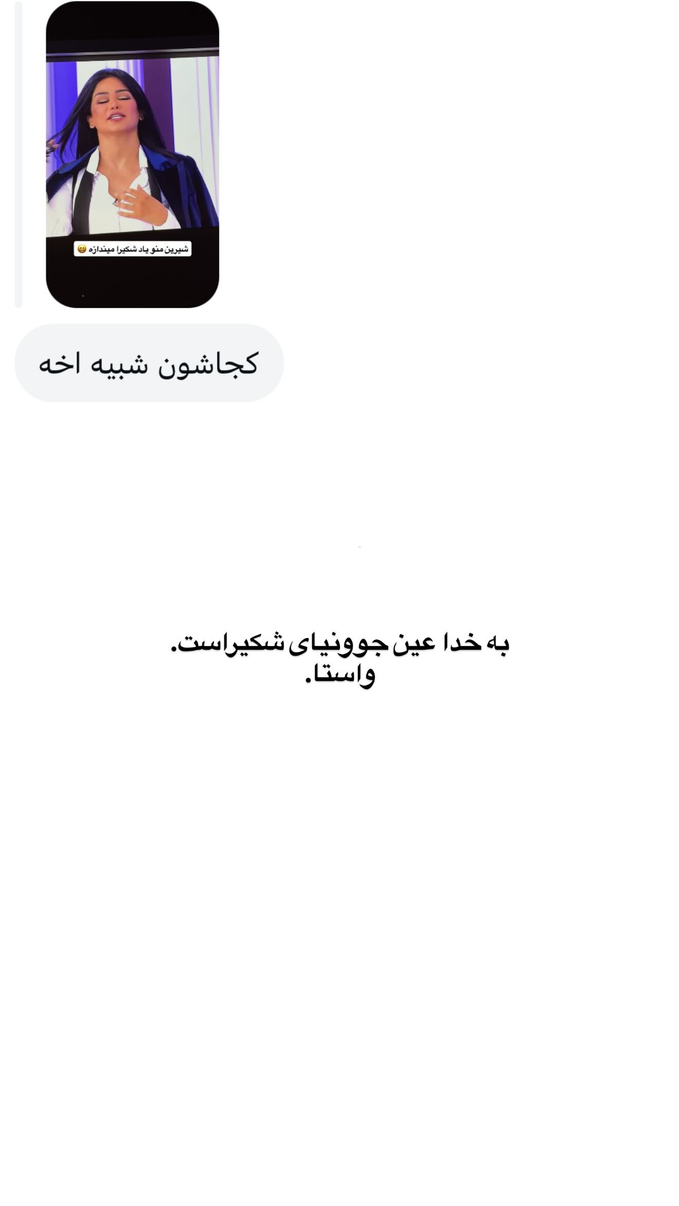  جدید ترین استوری اینستاگرام ثریا وحدتی نیا