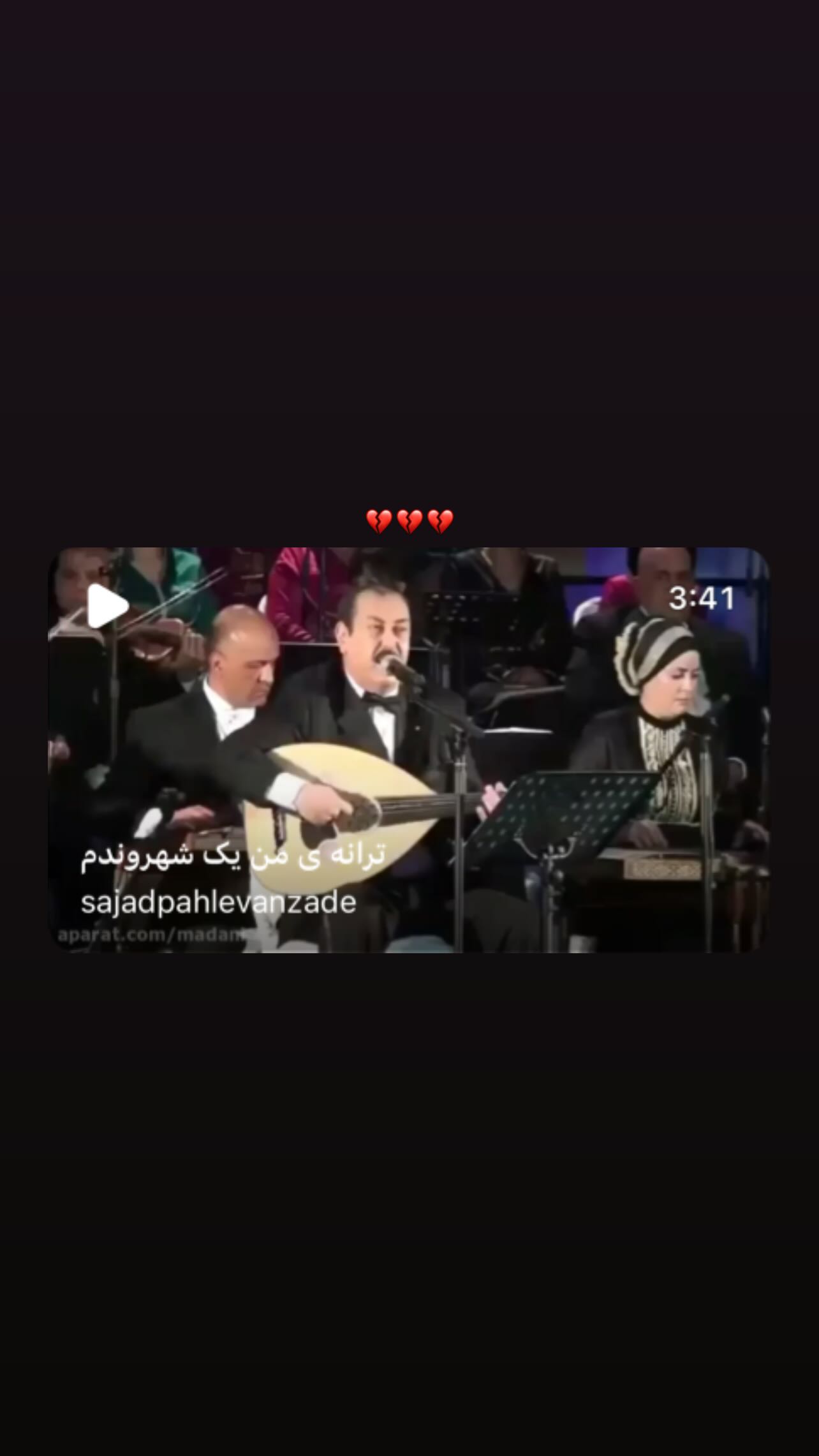  جدید ترین استوری اینستاگرام سجاد پهلوان زاده