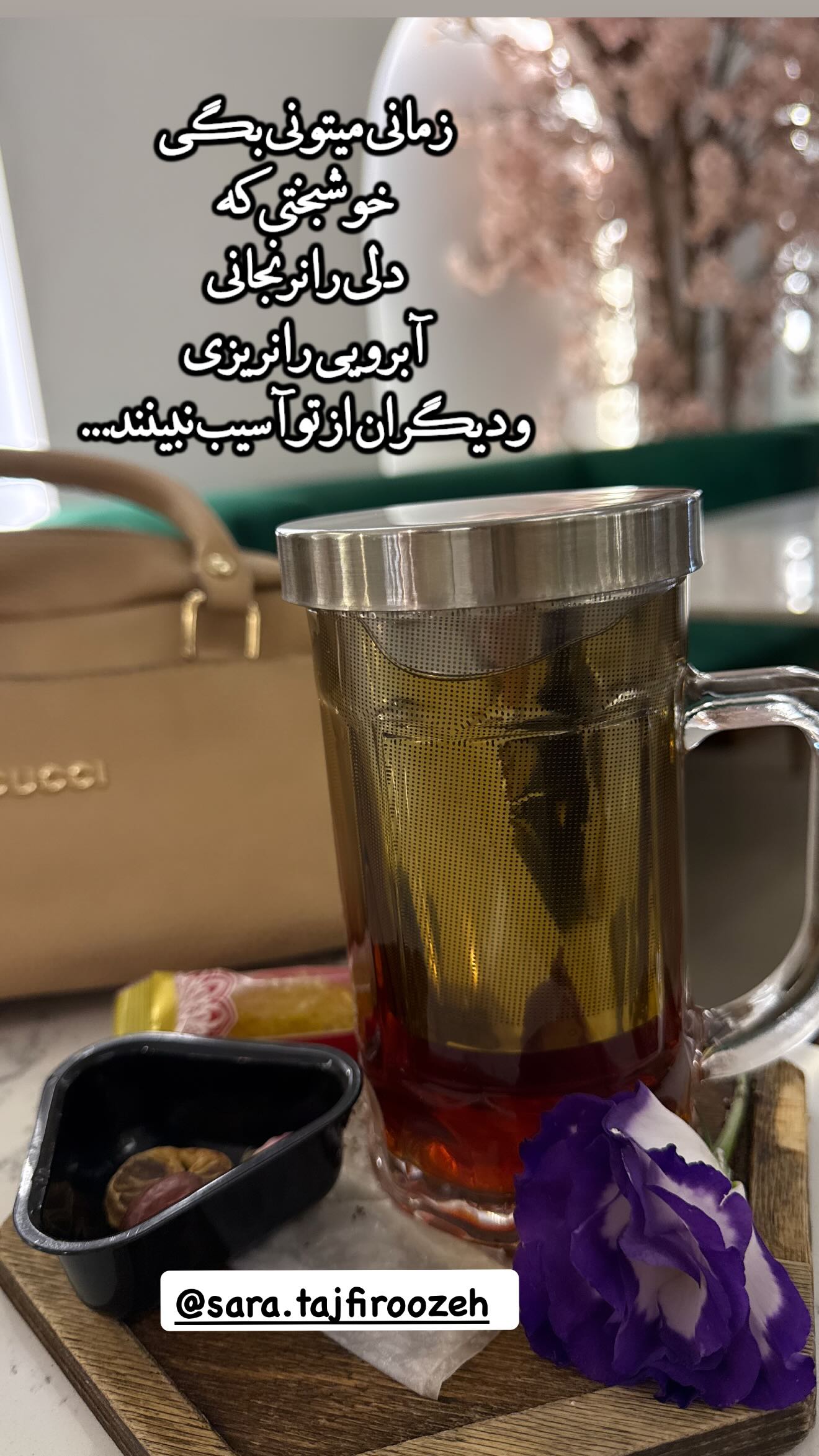  جدید ترین استوری اینستاگرام سارا تاج فیروزه