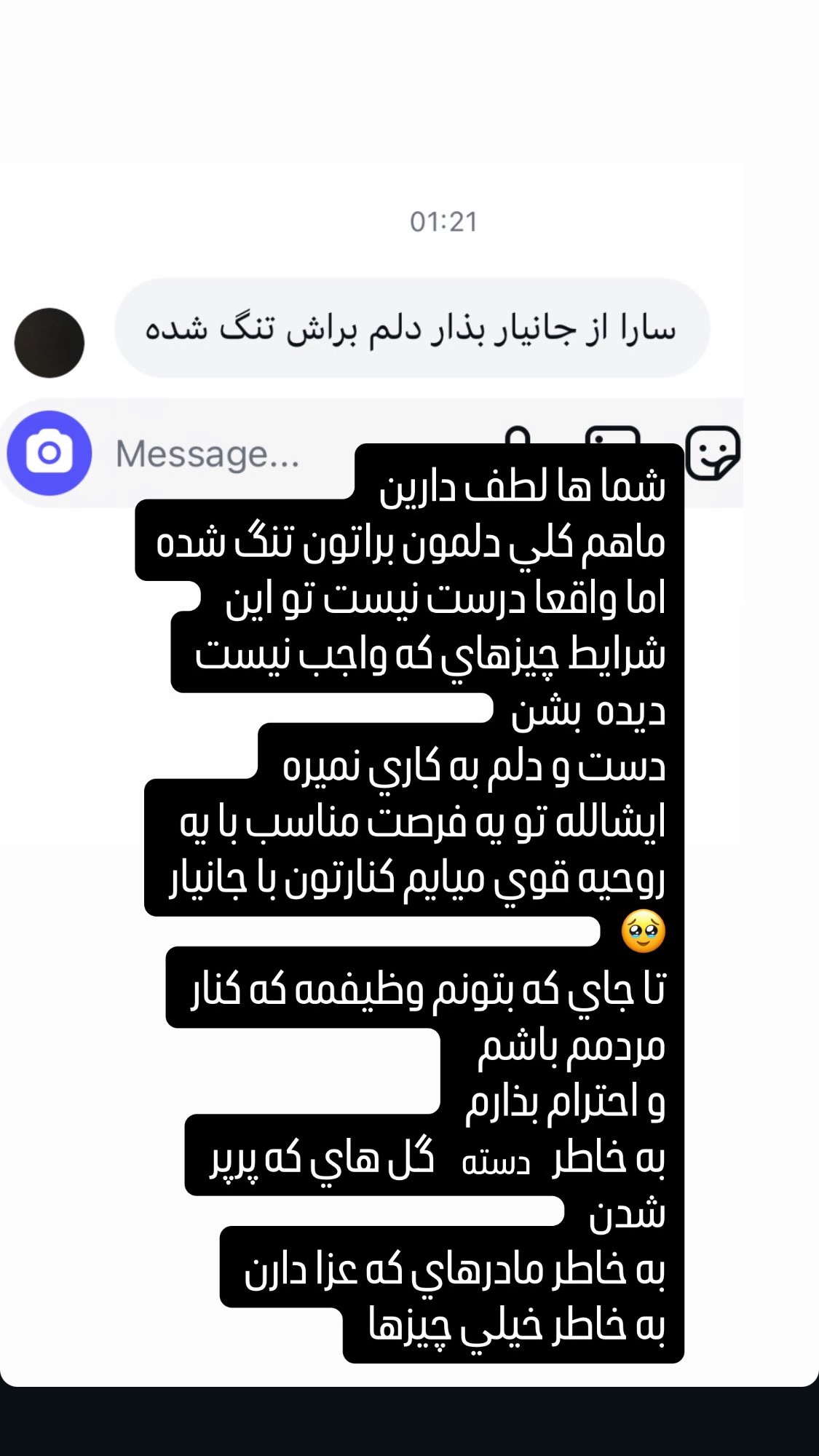  جدید ترین استوری اینستاگرام سارا سيلور