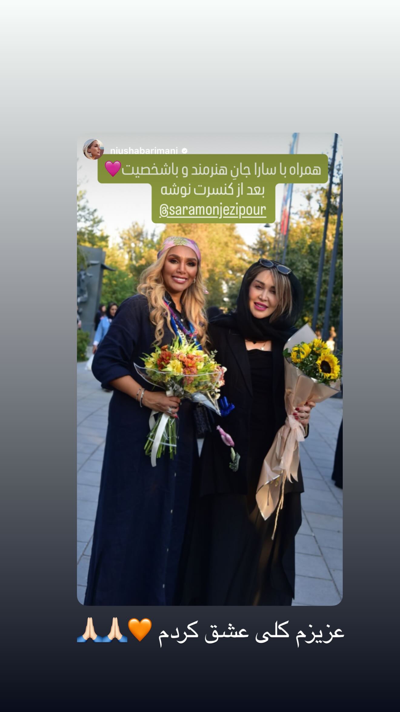  جدید ترین استوری اینستاگرام سارا منجزی پور