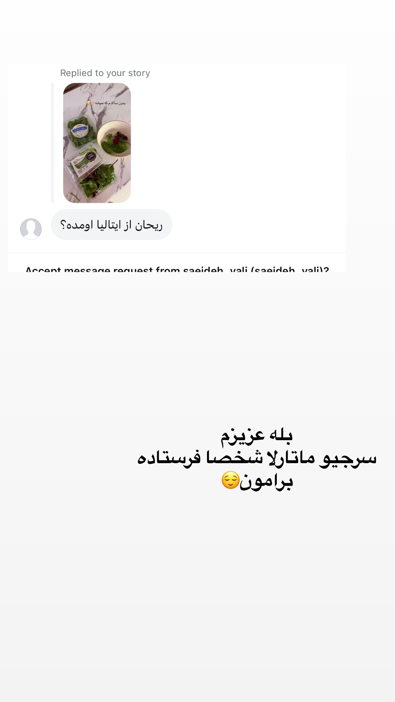  جدید ترین استوری اینستاگرام ساره رسولی