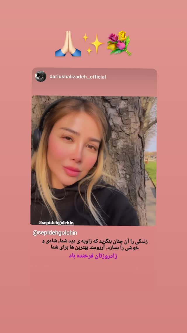  جدید ترین استوری اینستاگرام سپیده گلچین