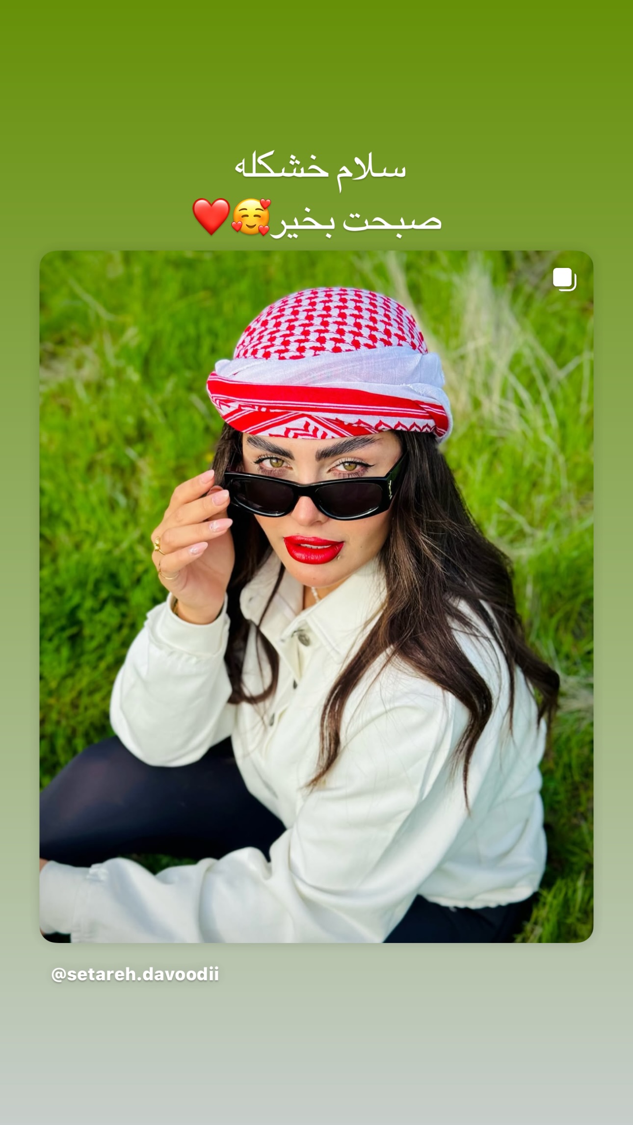  جدید ترین استوری اینستاگرام ستاره داودی