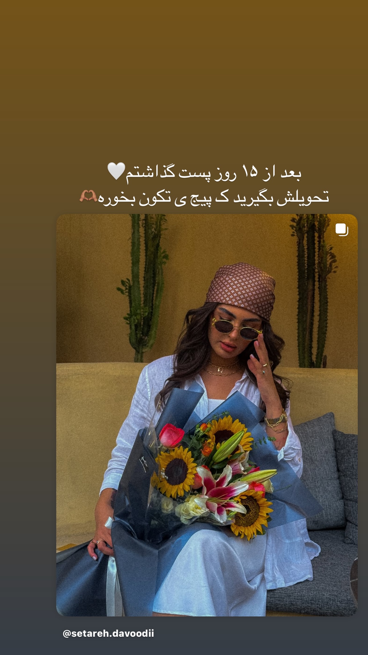  جدید ترین استوری اینستاگرام ستاره داودی