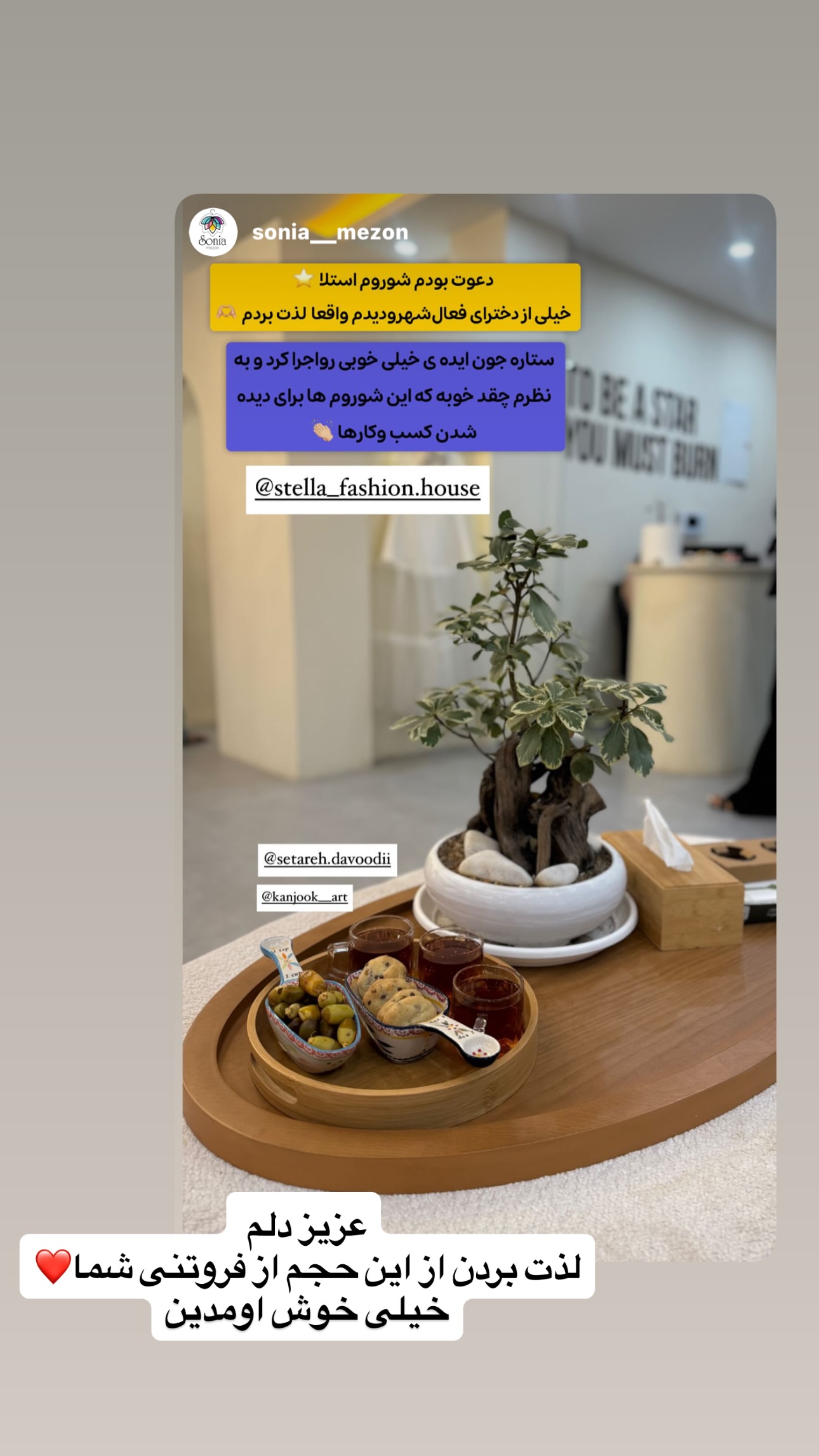  جدید ترین استوری اینستاگرام ستاره داودی