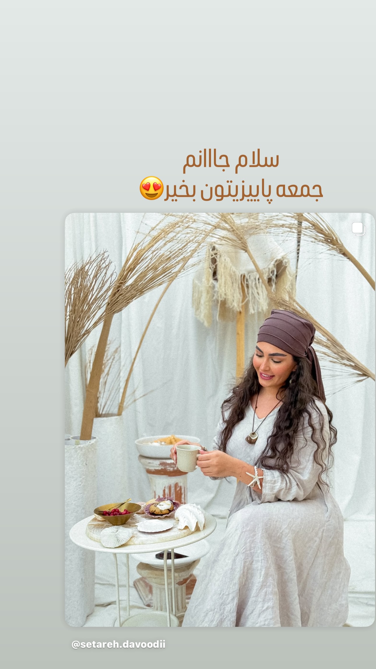  جدید ترین استوری اینستاگرام ستاره داودی