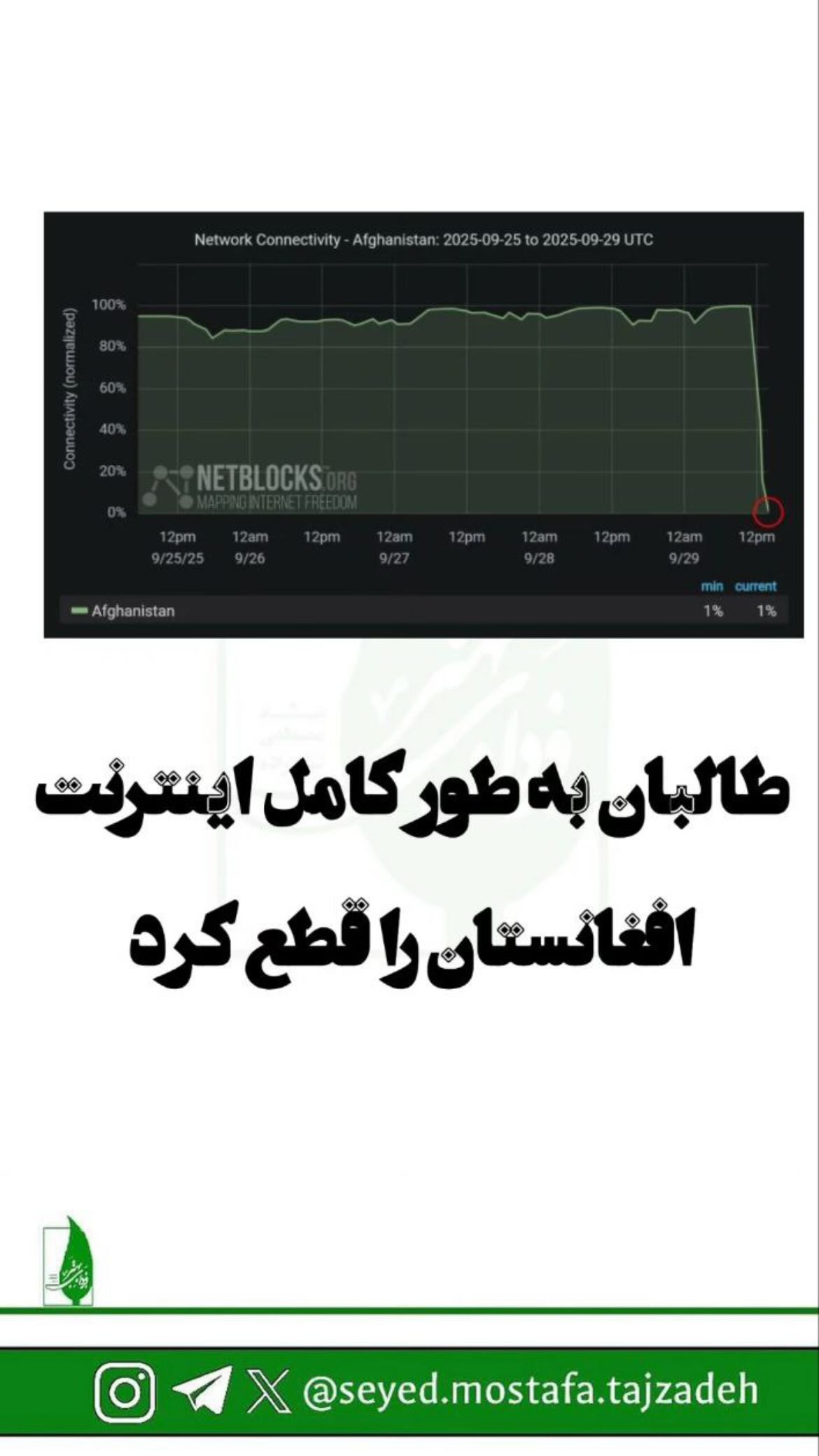  جدید ترین استوری اینستاگرام مصطفی تاجزاده
