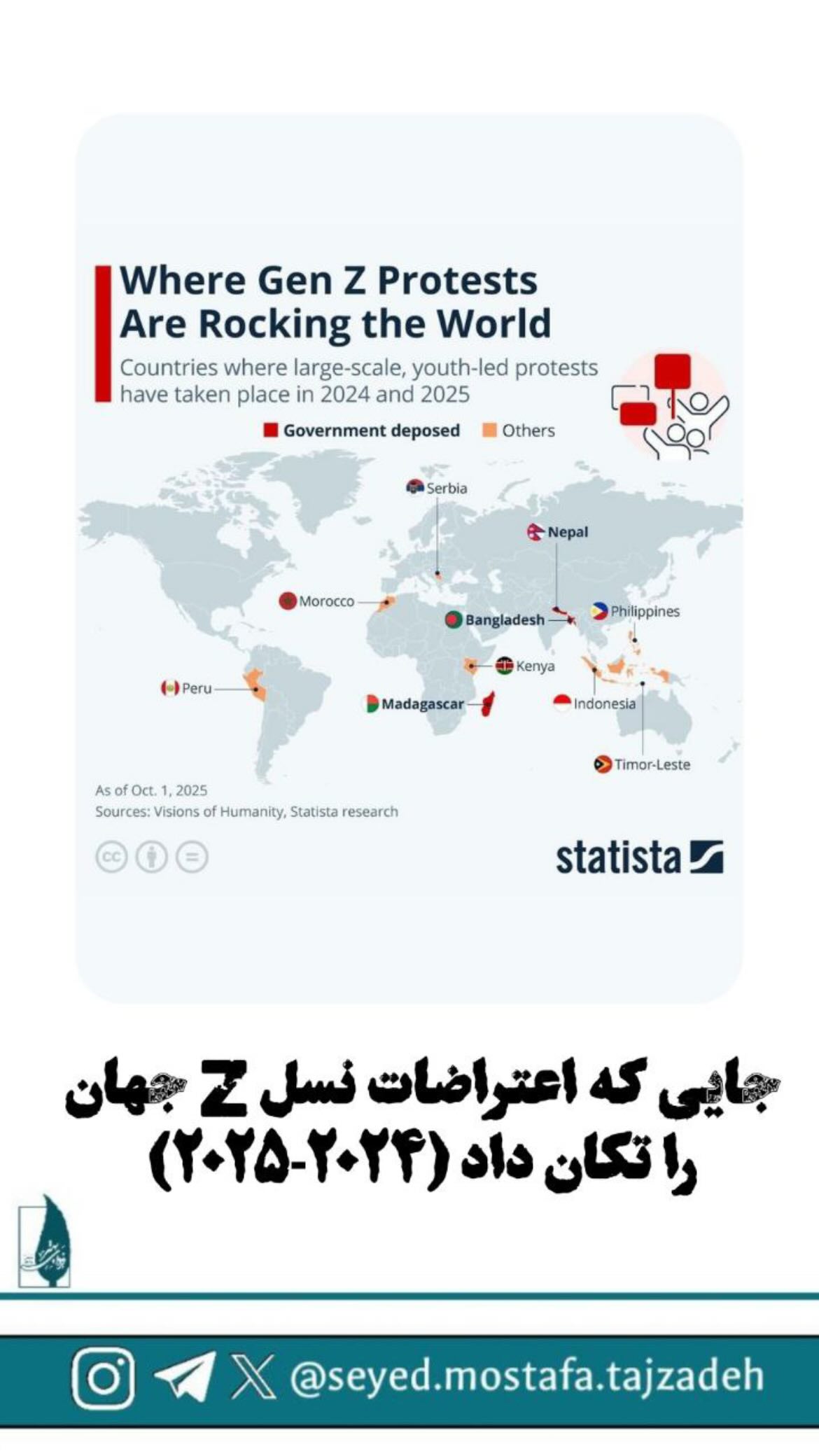  جدید ترین استوری اینستاگرام مصطفی تاجزاده