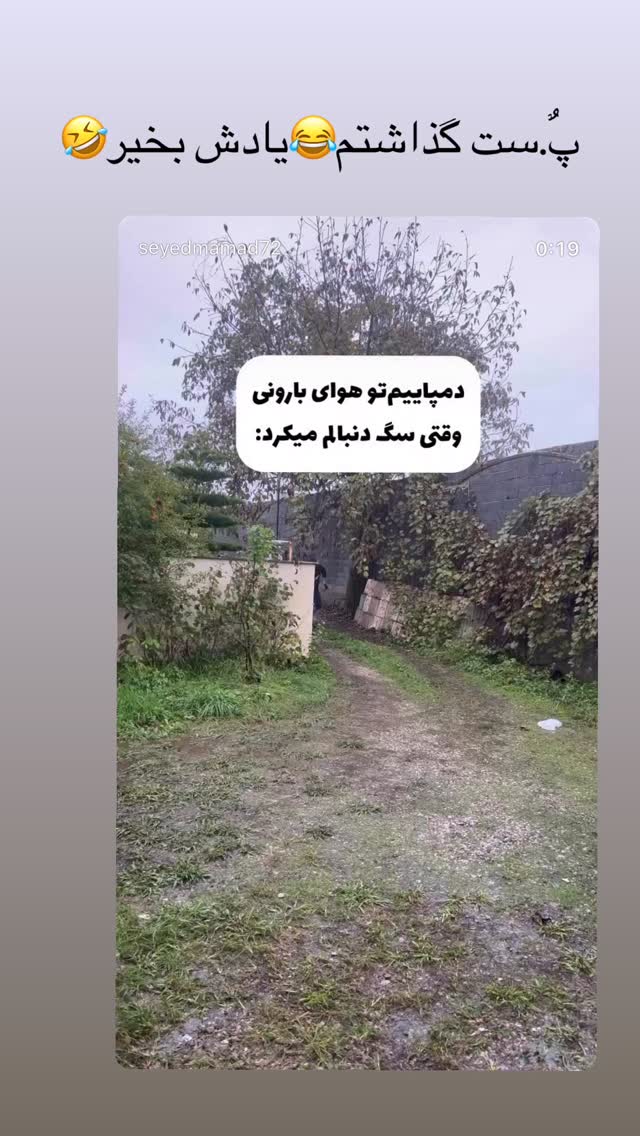  جدید ترین استوری اینستاگرام سید محمد حسینی
