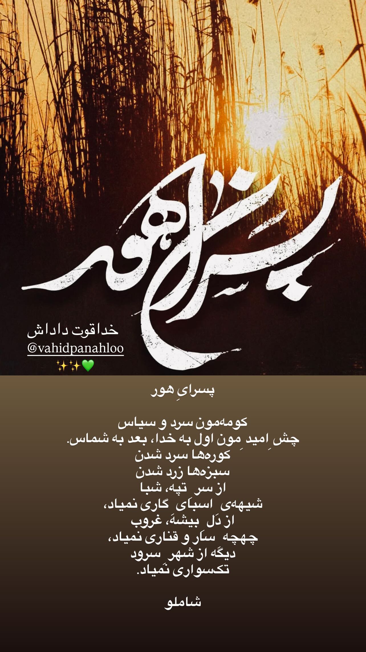 جدید ترین استوری اینستاگرام سید مازیار هاشمی