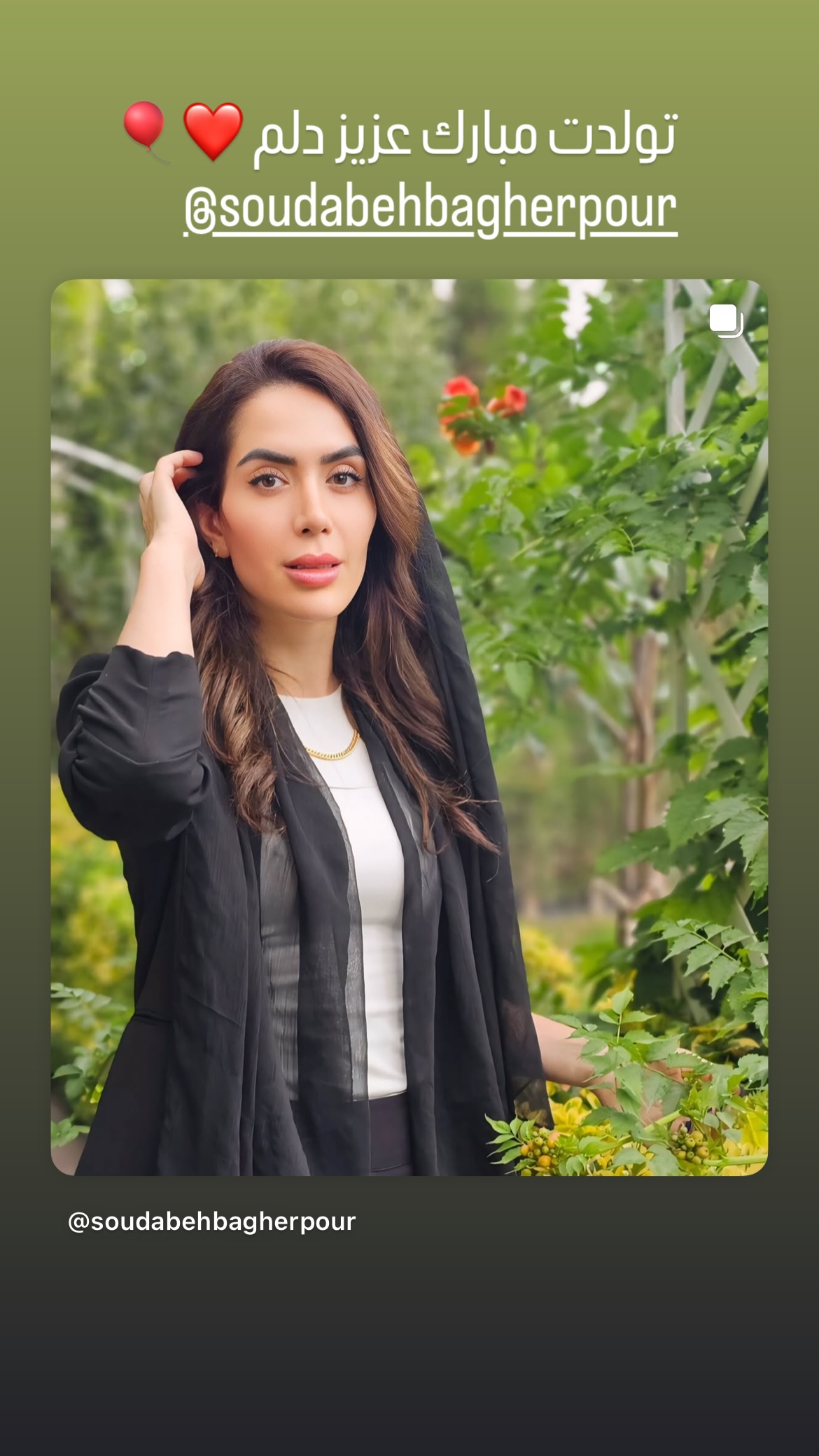  جدید ترین استوری اینستاگرام شبنم علیخانی