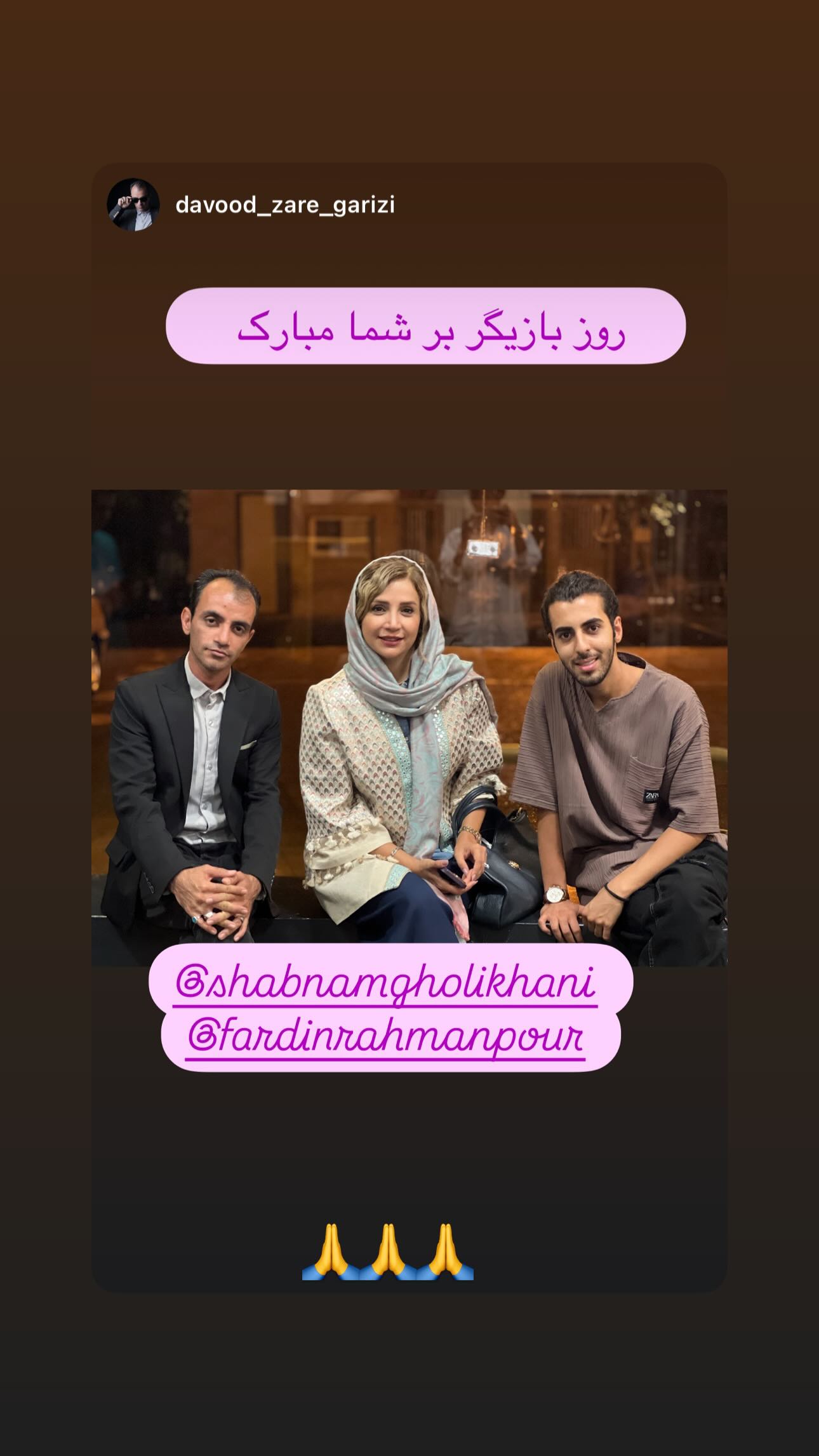  جدید ترین استوری اینستاگرام شبنم قلیخانی