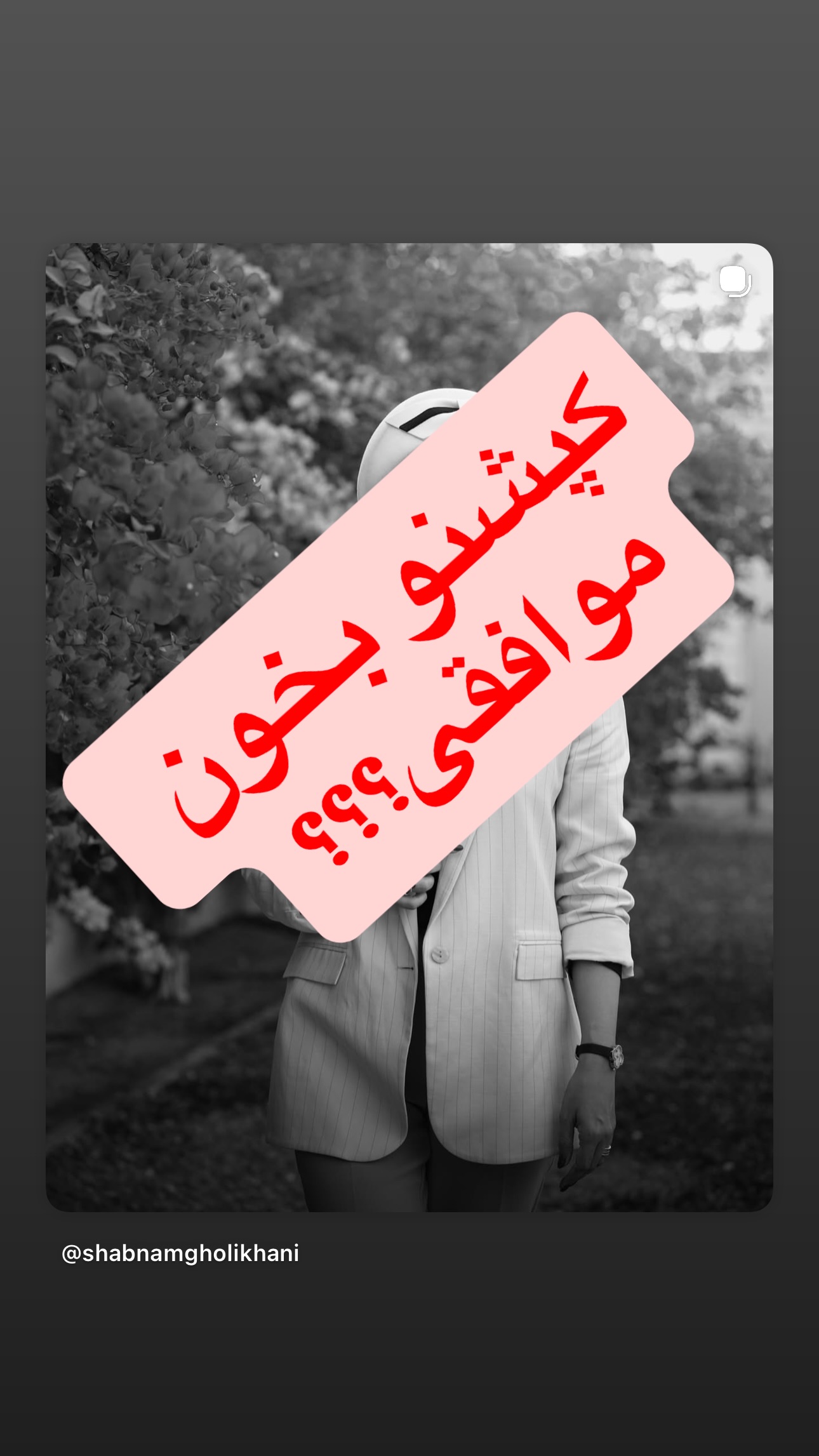  جدید ترین استوری اینستاگرام شبنم قلیخانی