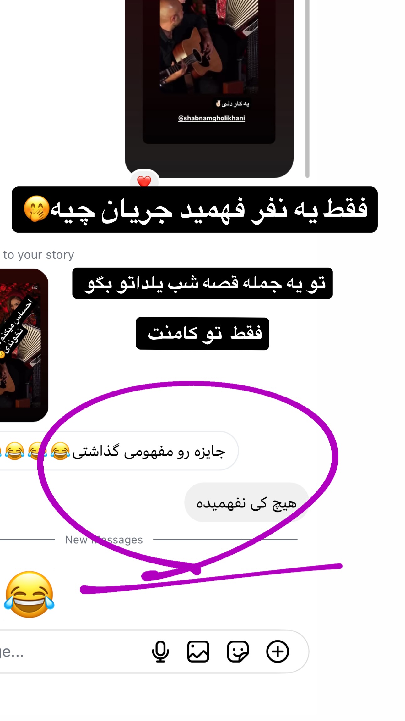  جدید ترین استوری اینستاگرام شبنم قلیخانی
