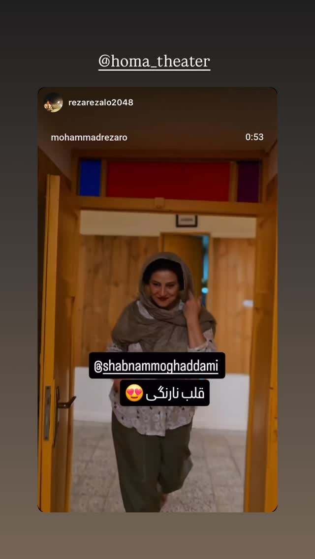  جدید ترین استوری اینستاگرام شبنم مقدمی