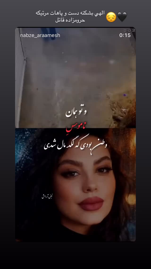  جدید ترین استوری اینستاگرام شقایق فتاحی