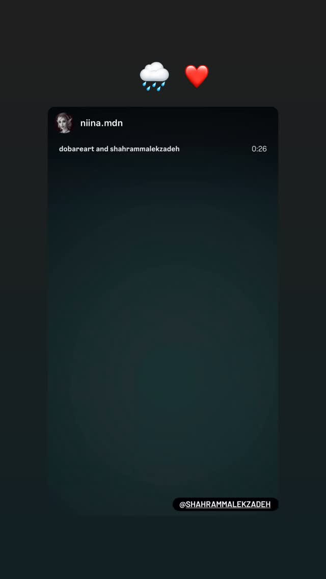 جدید ترین استوری اینستاگرام شهرام ملک زاده