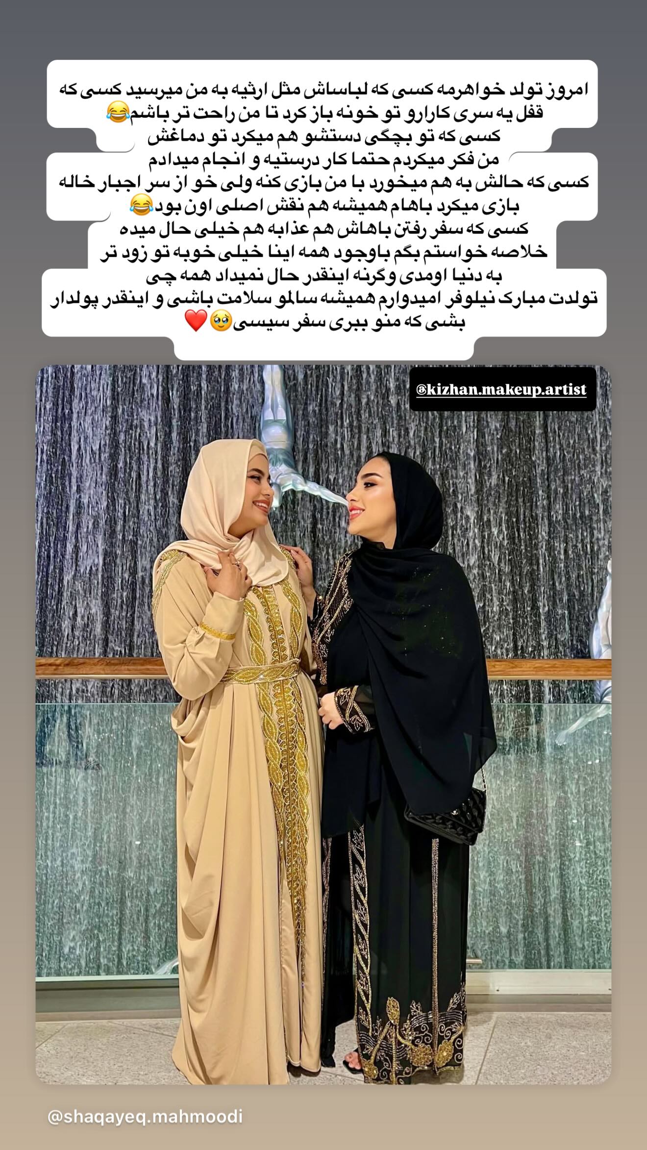  جدید ترین استوری اینستاگرام شقایق محمودی