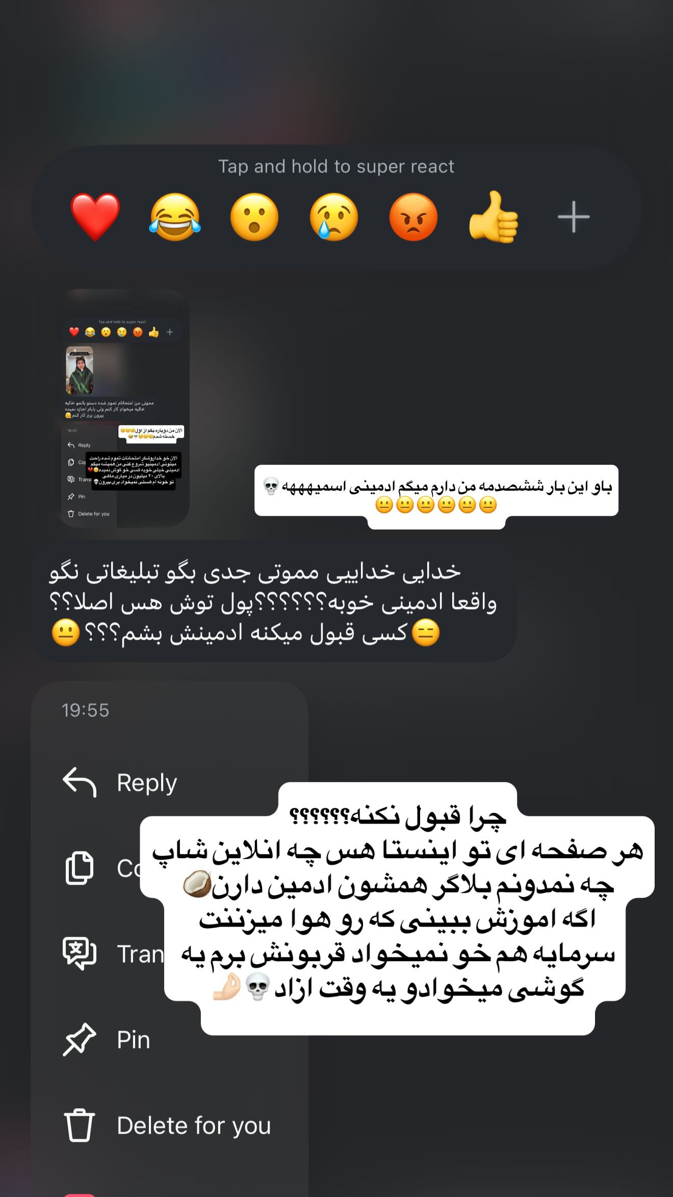  جدید ترین استوری اینستاگرام شقایق محمودی