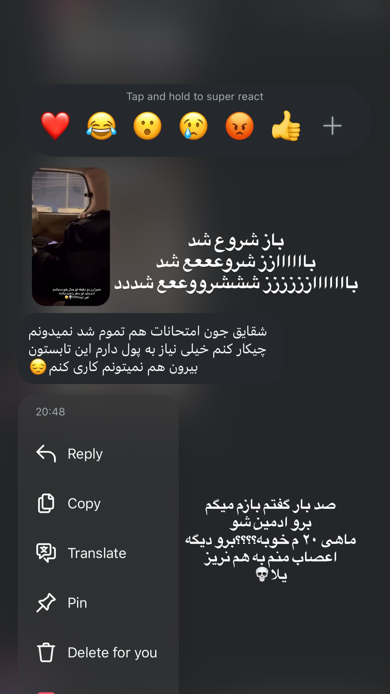 جدید ترین استوری اینستاگرام شقایق محمودی