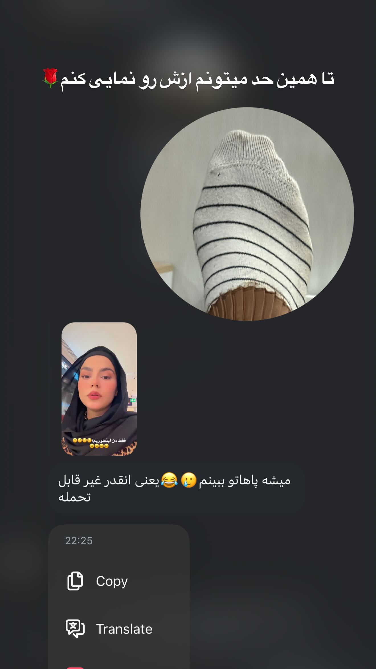  جدید ترین استوری اینستاگرام شقایق محمودی