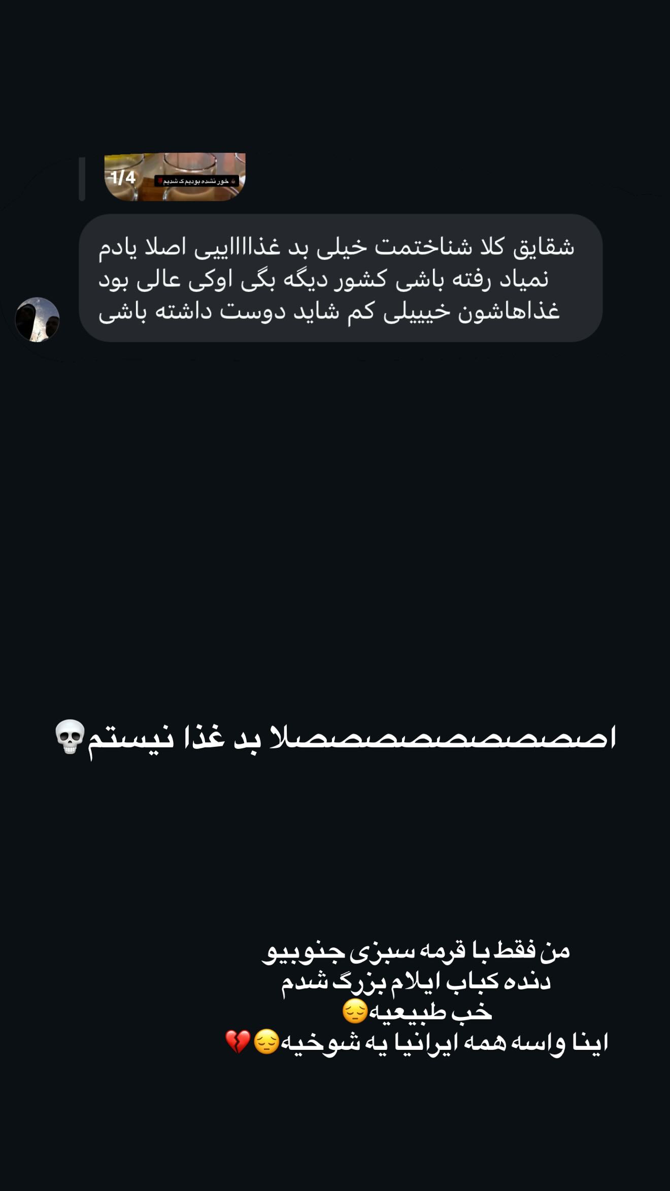  جدید ترین استوری اینستاگرام شقایق محمودی