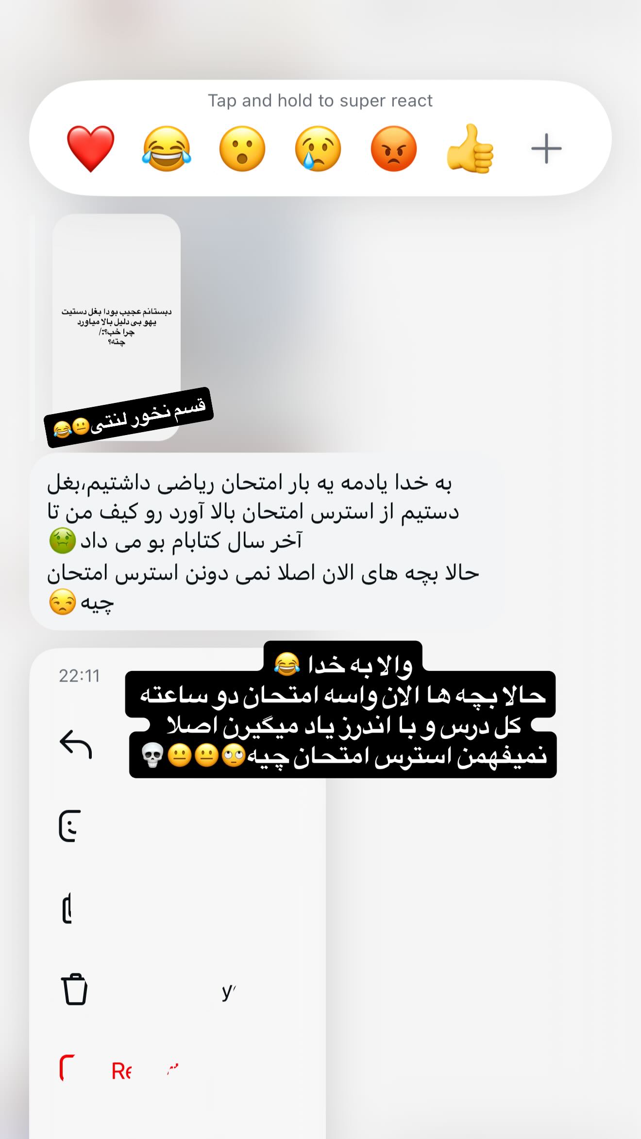  جدید ترین استوری اینستاگرام شقایق محمودی