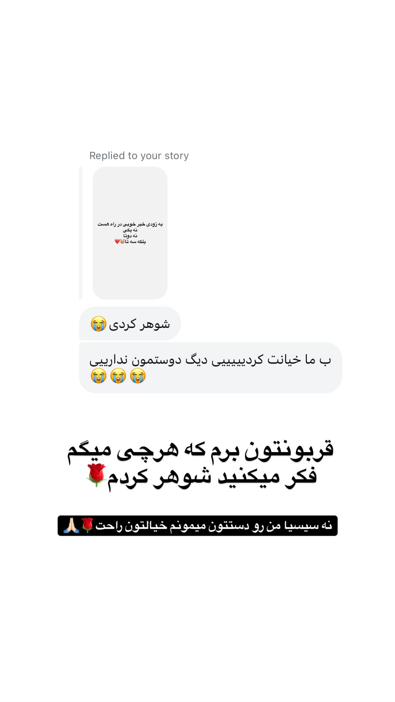  جدید ترین استوری اینستاگرام شقایق محمودی