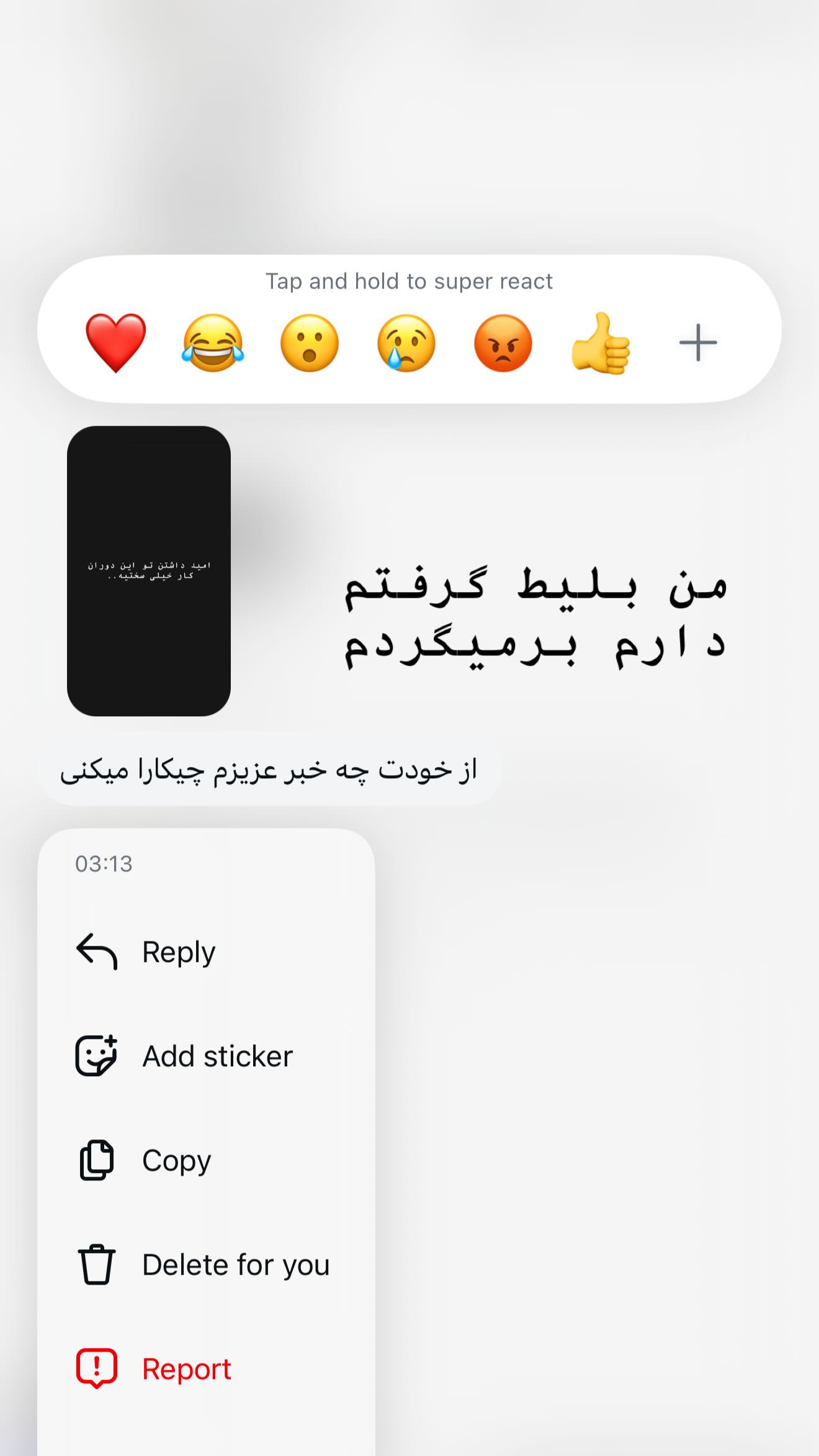  جدید ترین استوری اینستاگرام شقایق محمودی