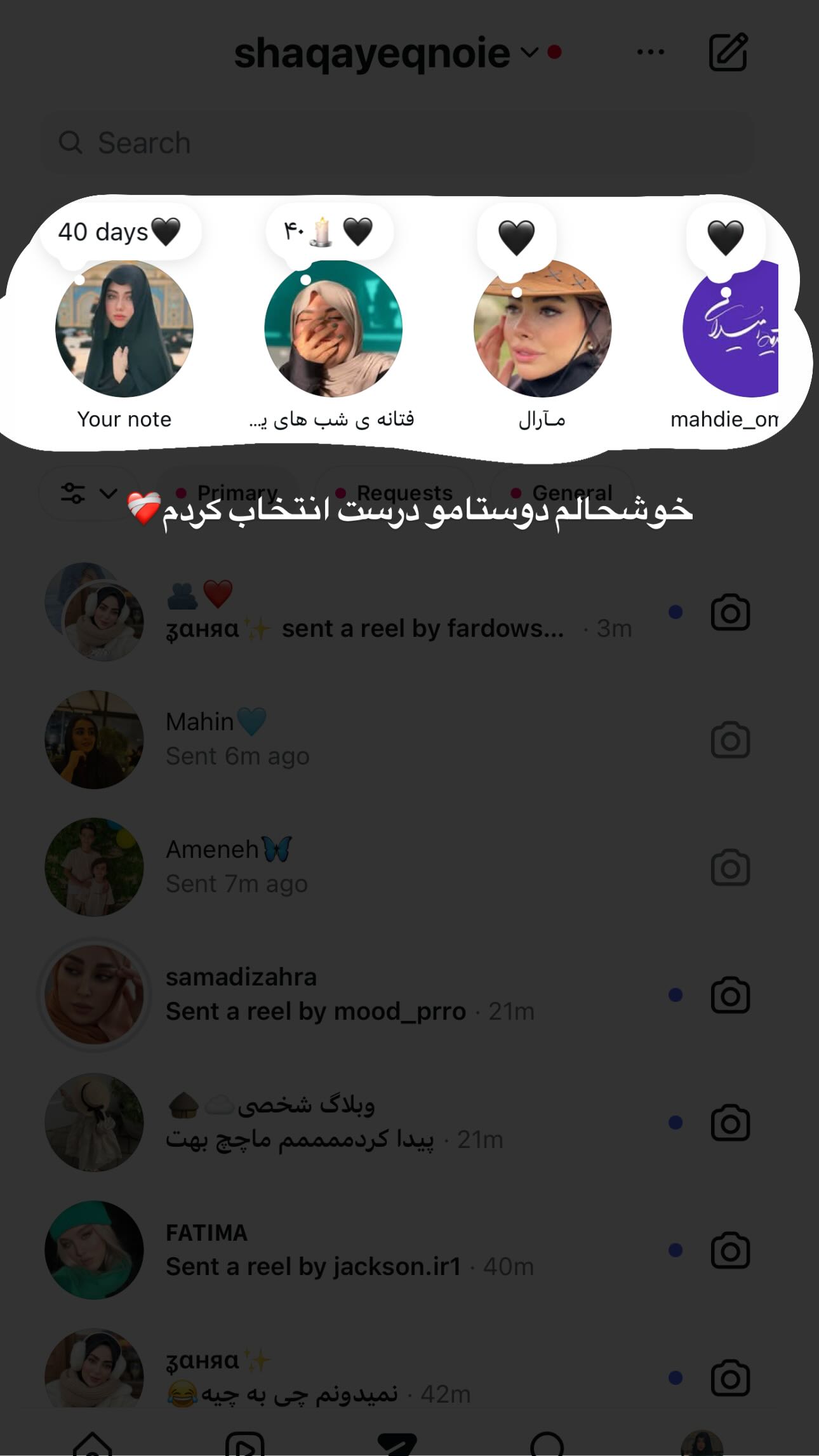  جدید ترین استوری اینستاگرام شقایق نوئی