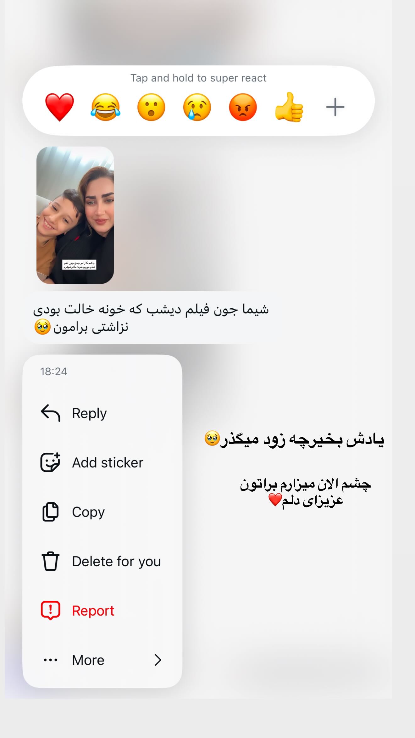  جدید ترین استوری اینستاگرام شیما زارعی
