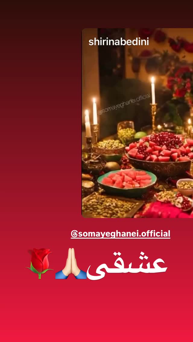  جدید ترین استوری اینستاگرام شیرین عابدینی