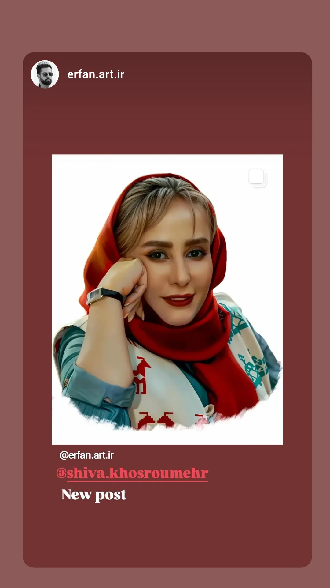  جدید ترین استوری اینستاگرام شیوا خسرومهر