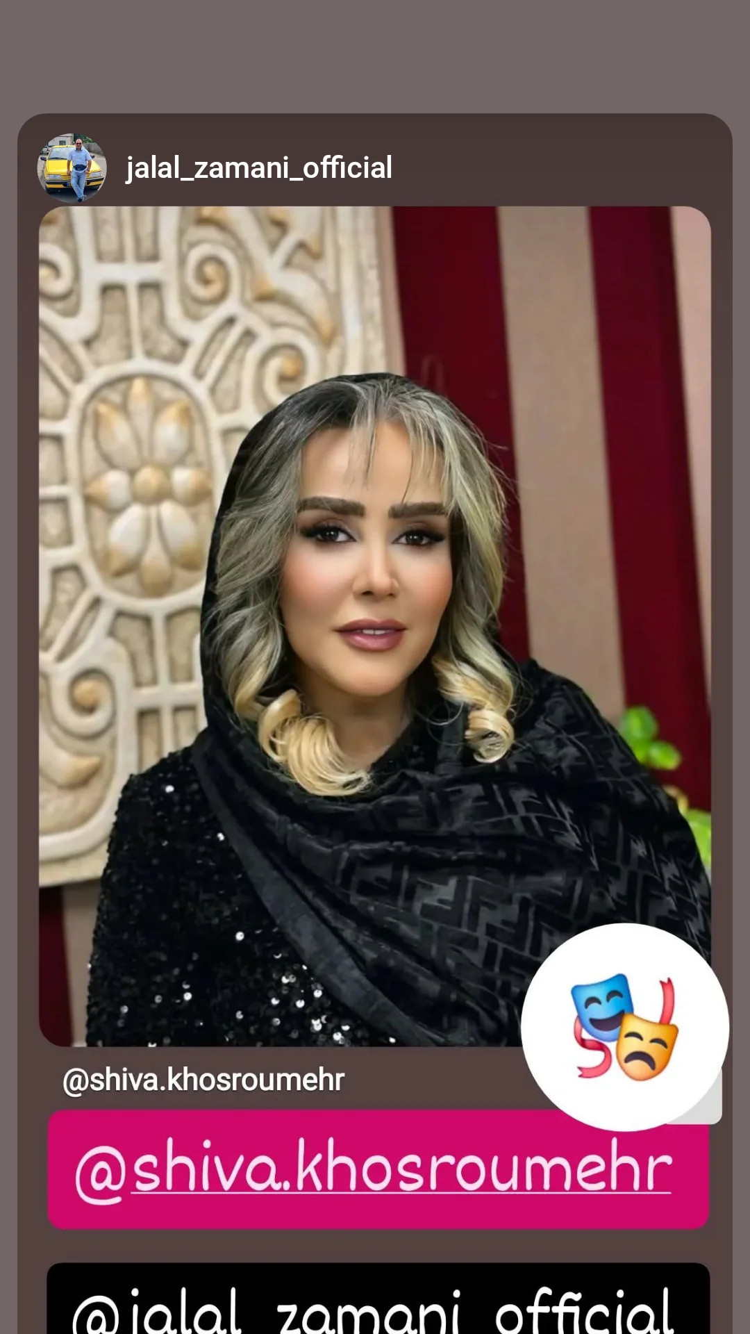  جدید ترین استوری اینستاگرام شیوا خسرومهر