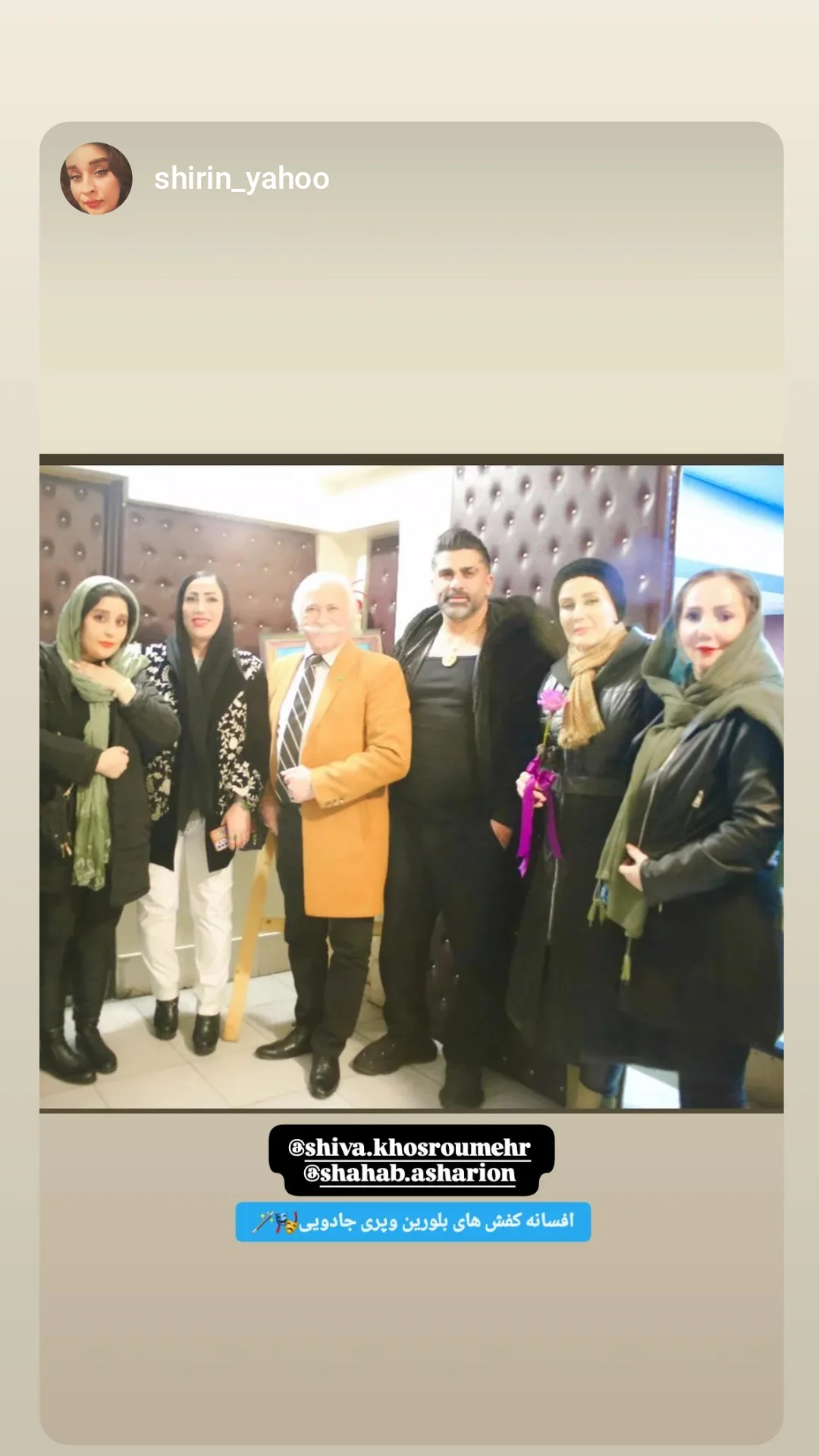  جدید ترین استوری اینستاگرام شیوا خسرومهر