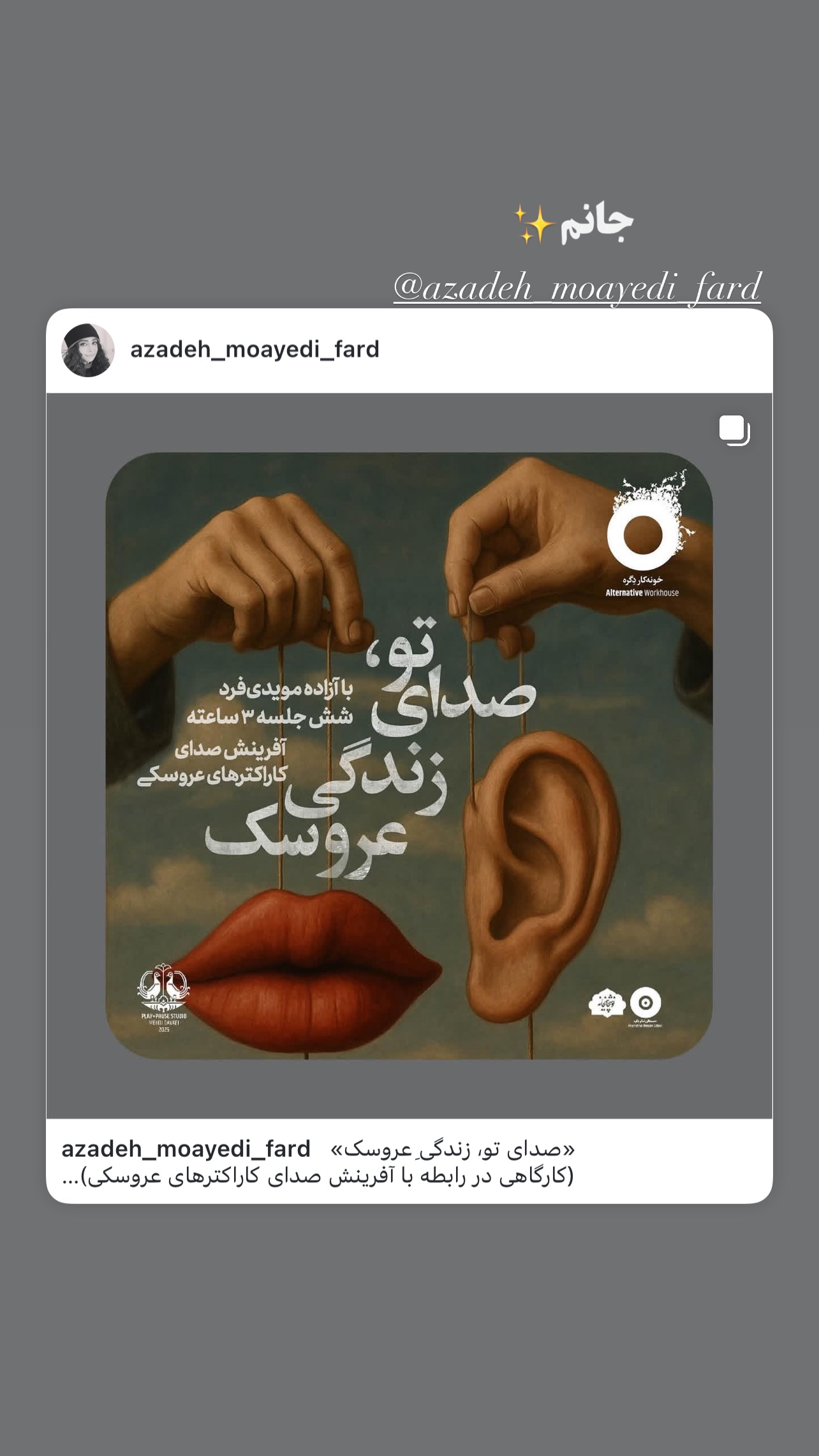  جدید ترین استوری اینستاگرام شیوا رضوی