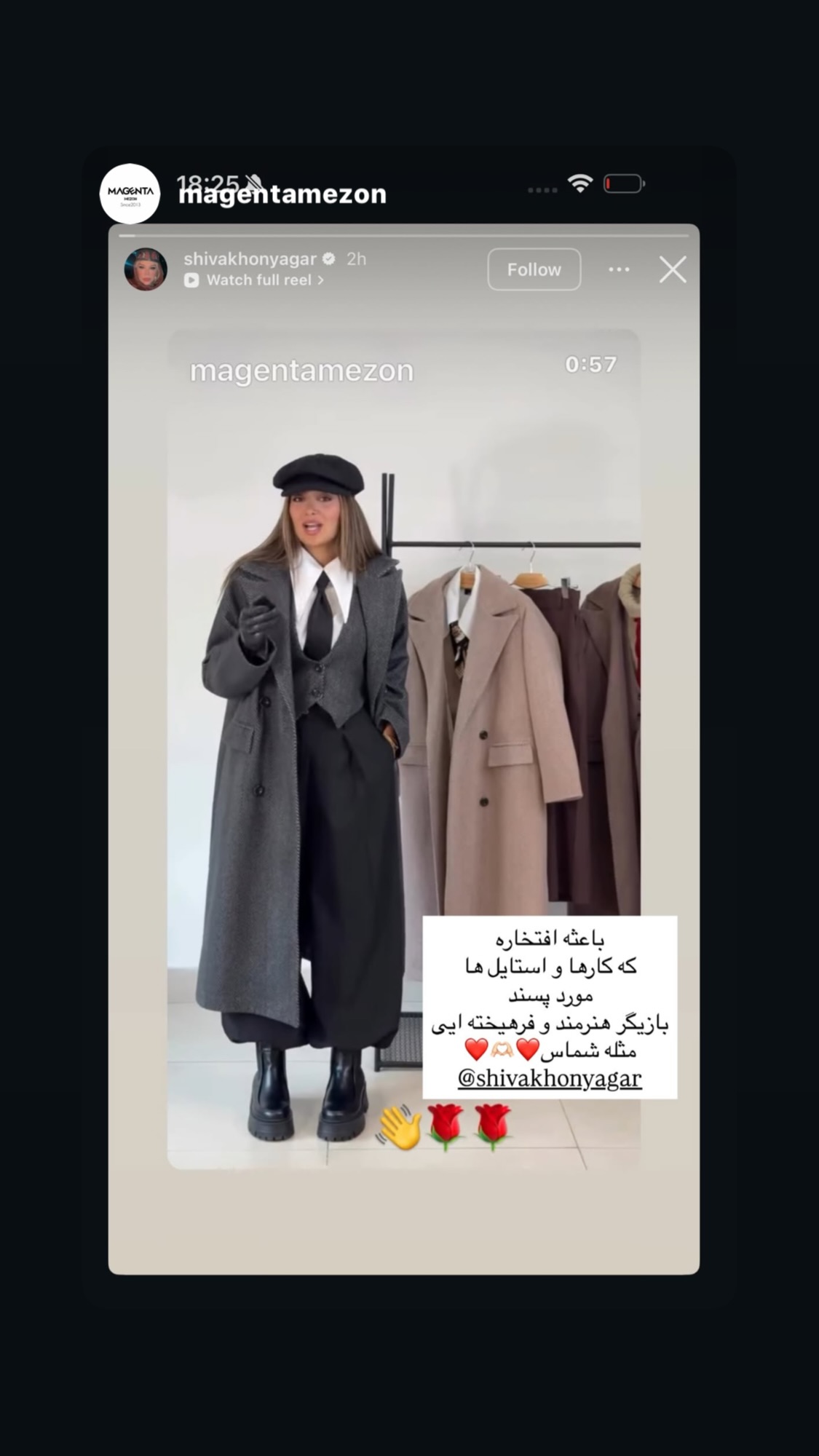  جدید ترین استوری اینستاگرام شیوا خنیاگر