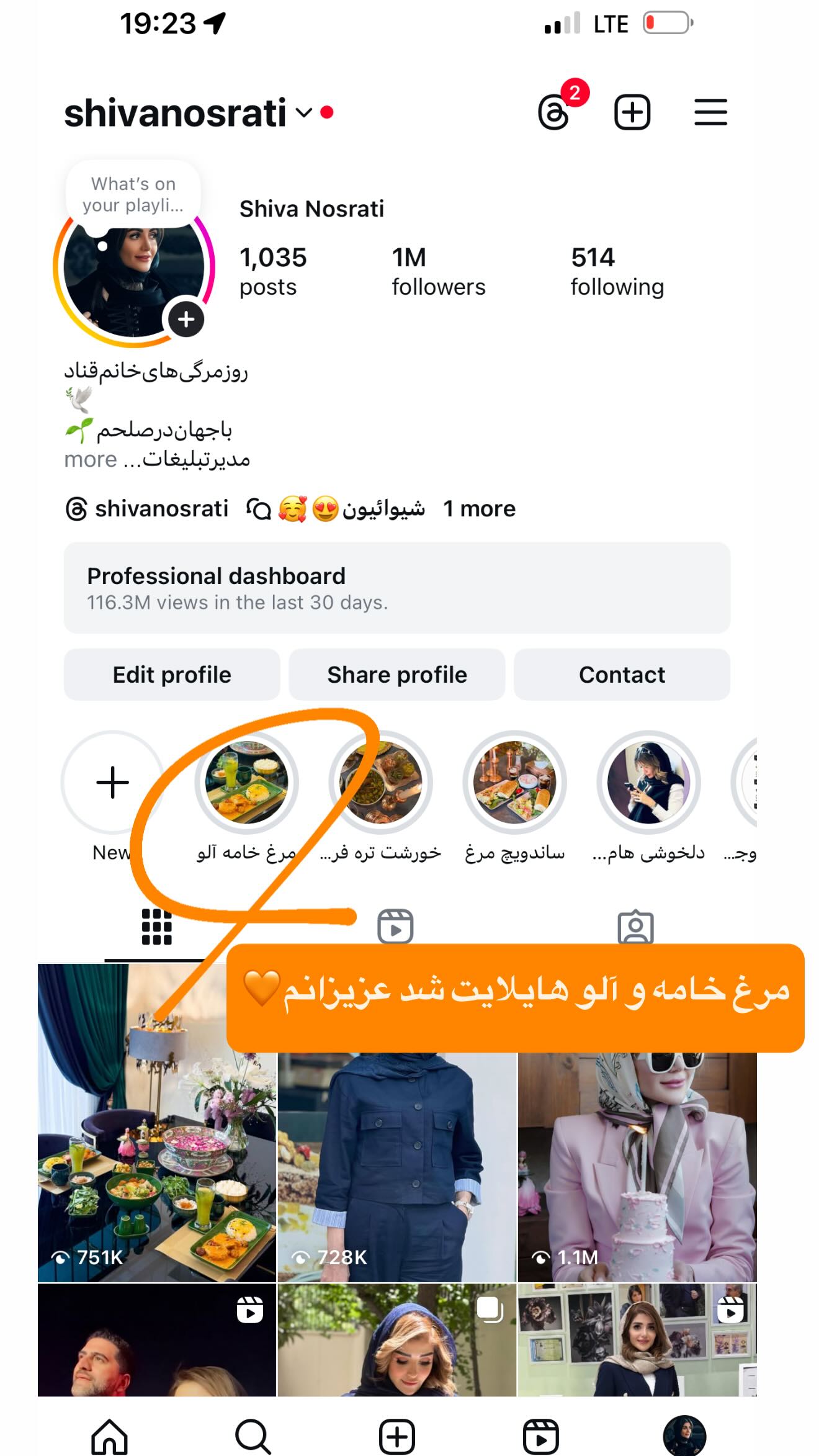 جدید ترین استوری اینستاگرام شیوا نصرتی