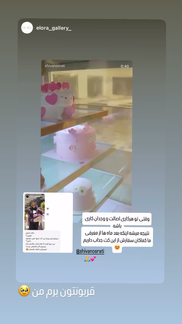  جدید ترین استوری اینستاگرام شیوا نصرتی