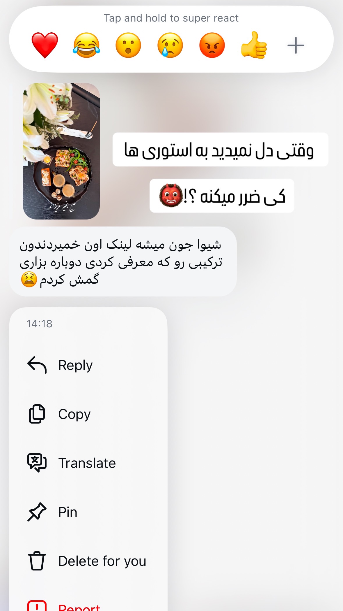  جدید ترین استوری اینستاگرام شیوا نصرتی