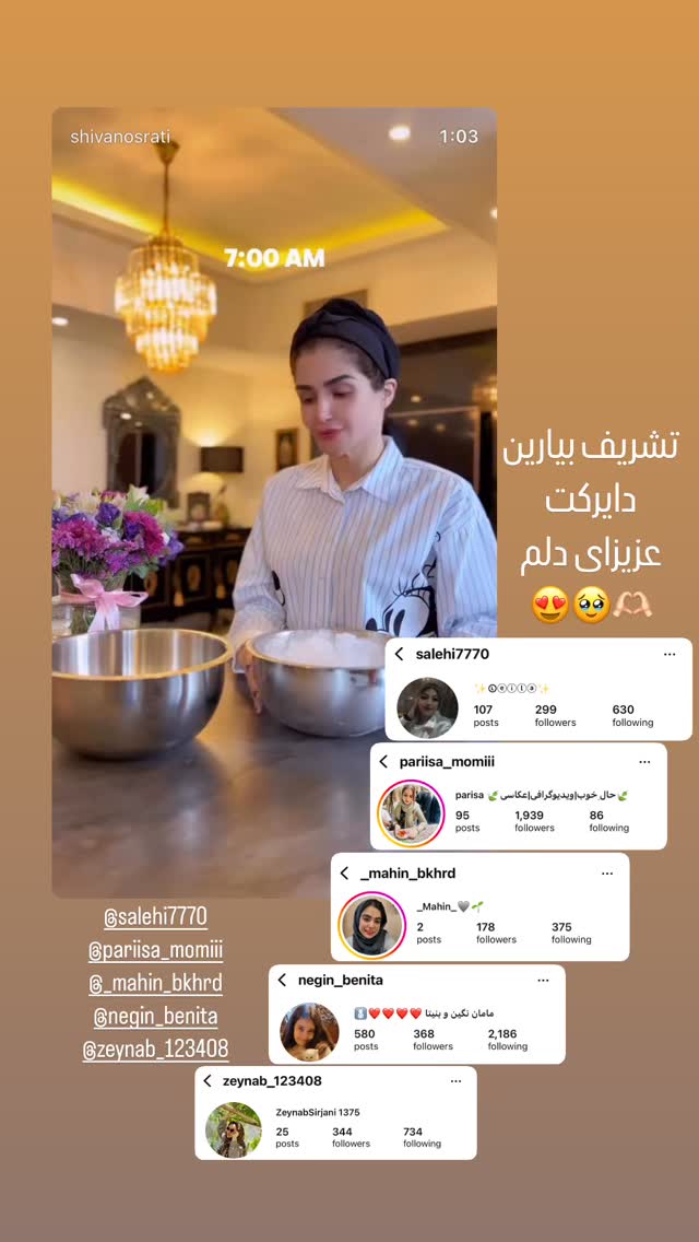  جدید ترین استوری اینستاگرام شیوا نصرتی