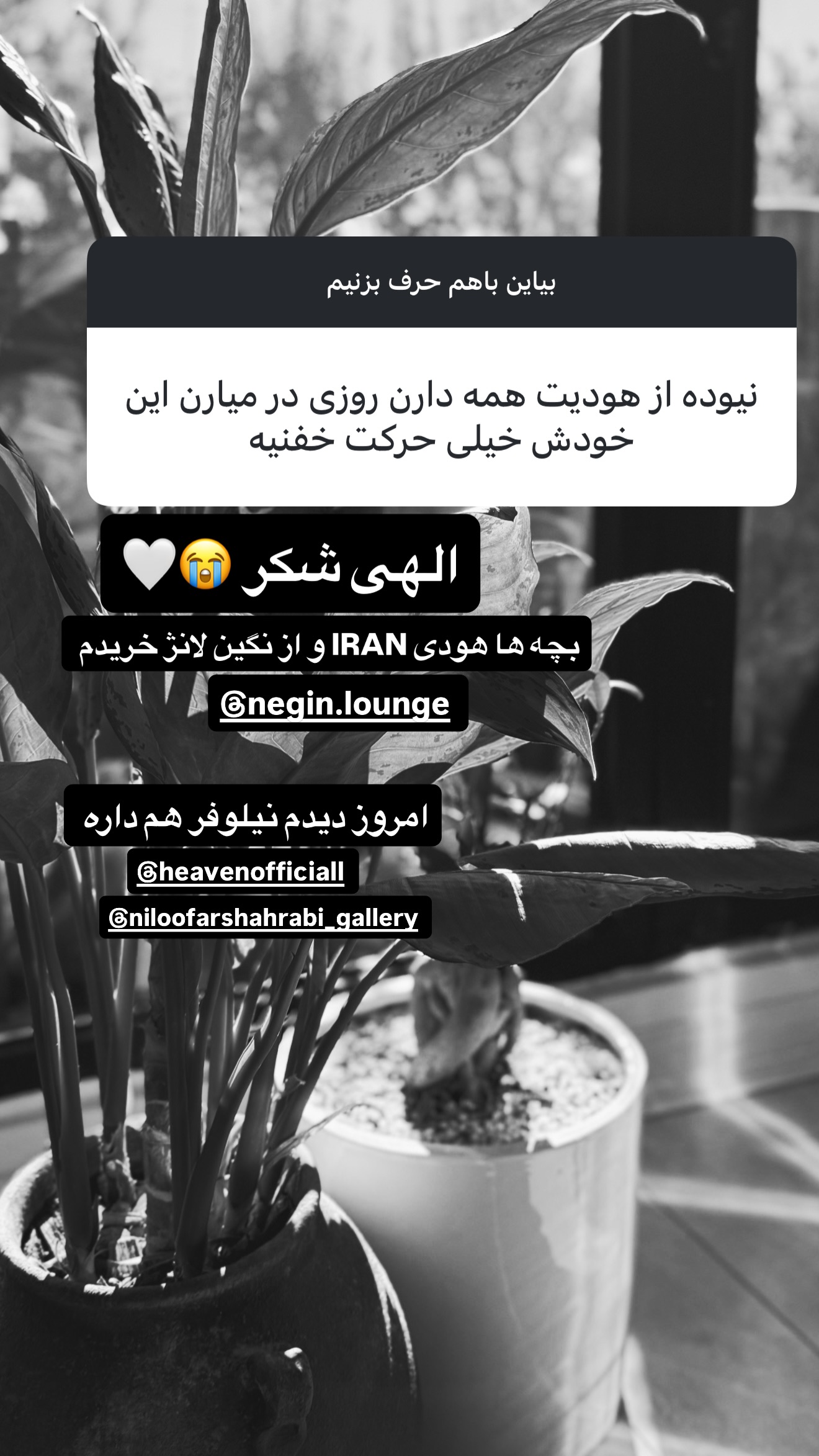  جدید ترین استوری اینستاگرام شیوا نصرتی