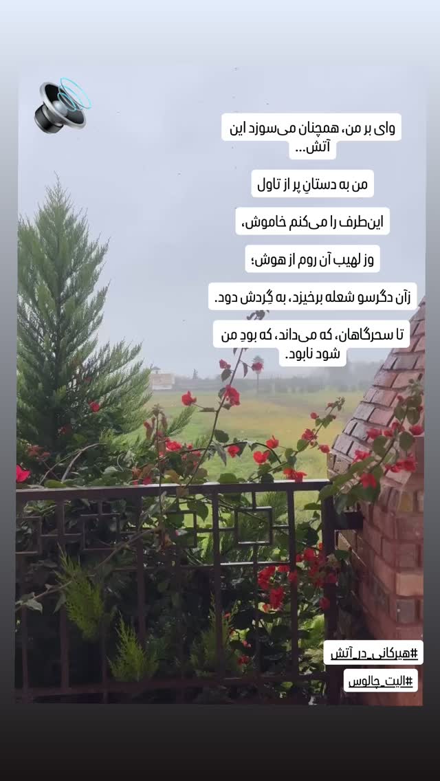  جدید ترین استوری اینستاگرام شعله رزمجو